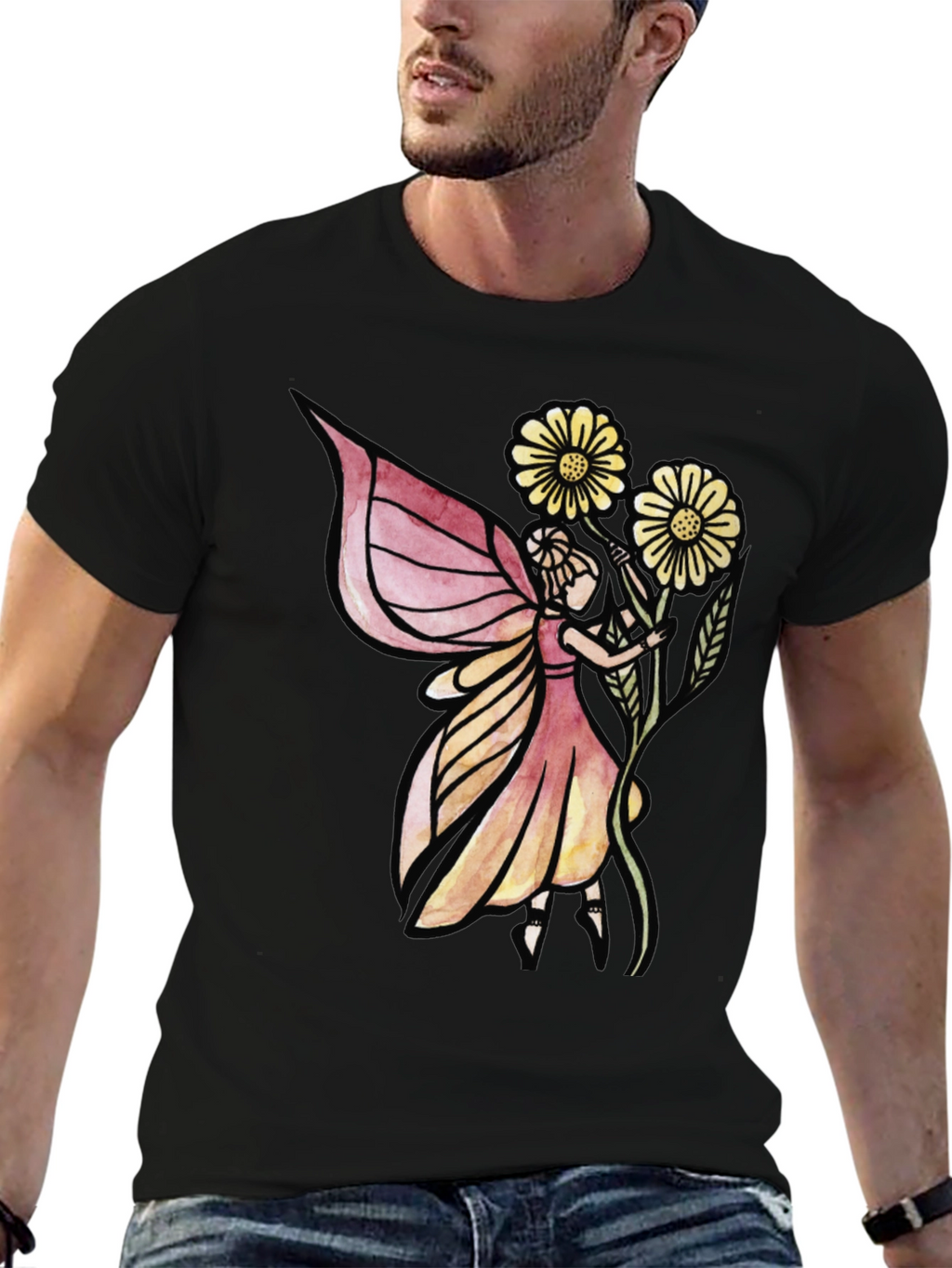 Fairy Graphic Black T-Shirt