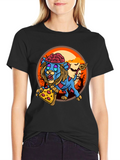 Zombie Lion Pizza T-Shirt