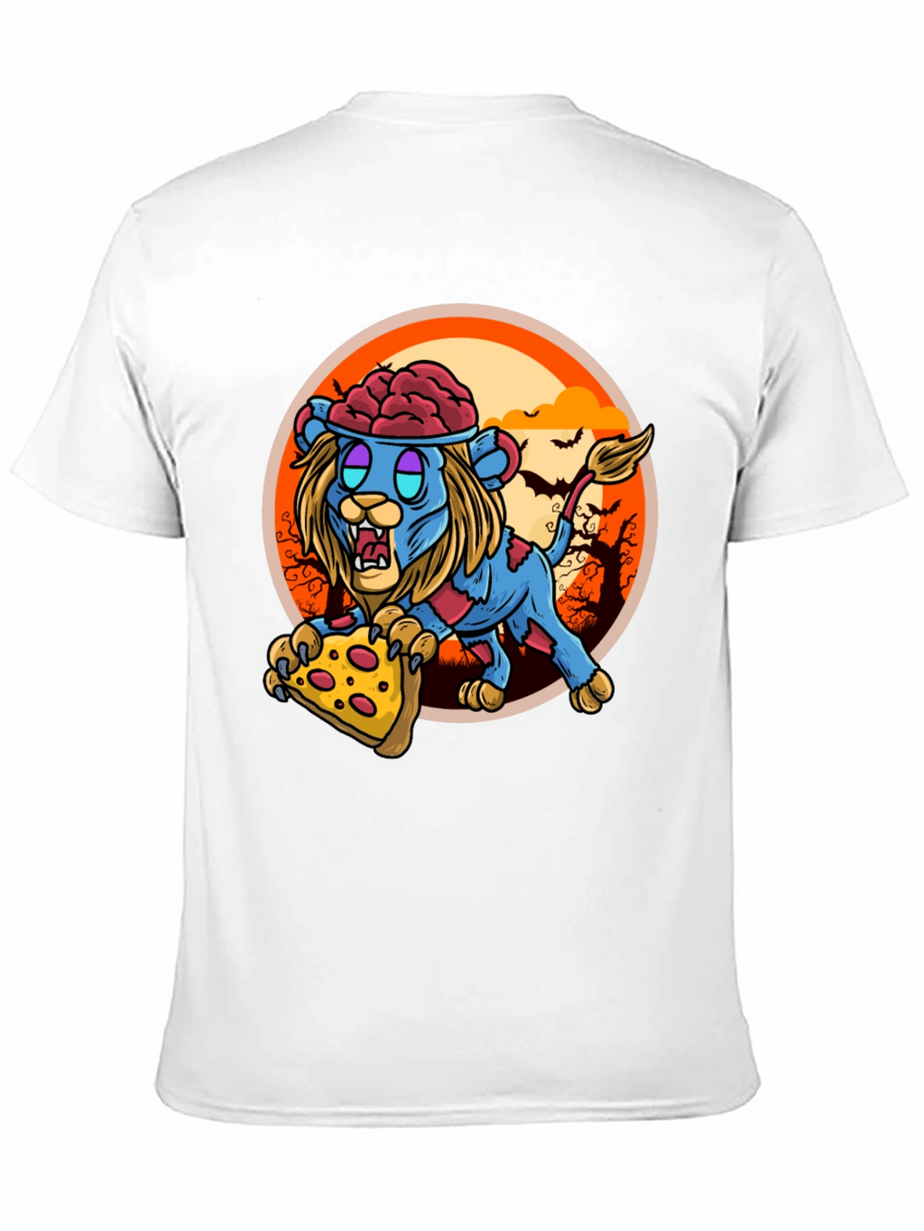 Zombie Lion Pizza T-Shirt