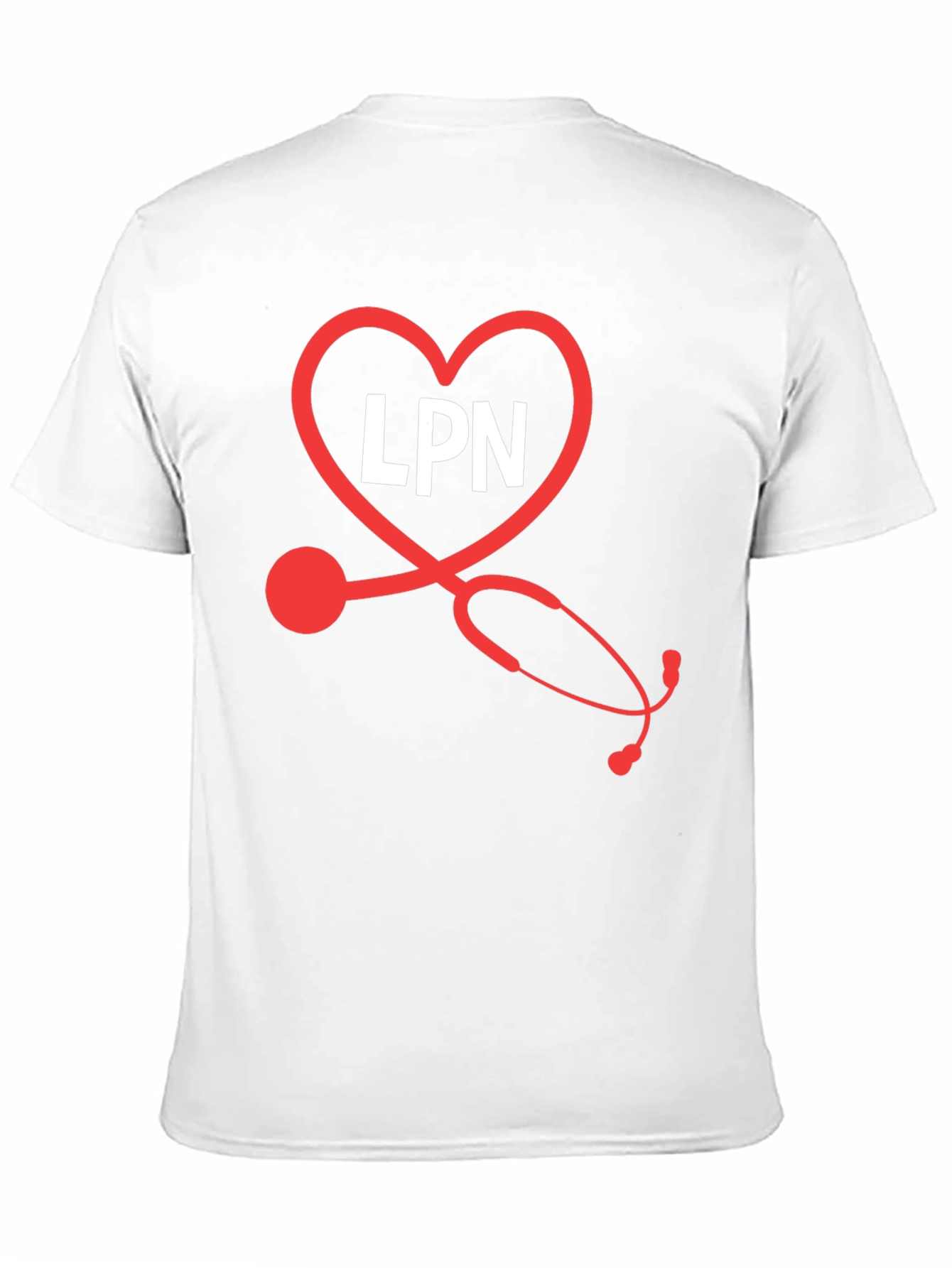 LPN Heart Stethoscope Black T-Shirt