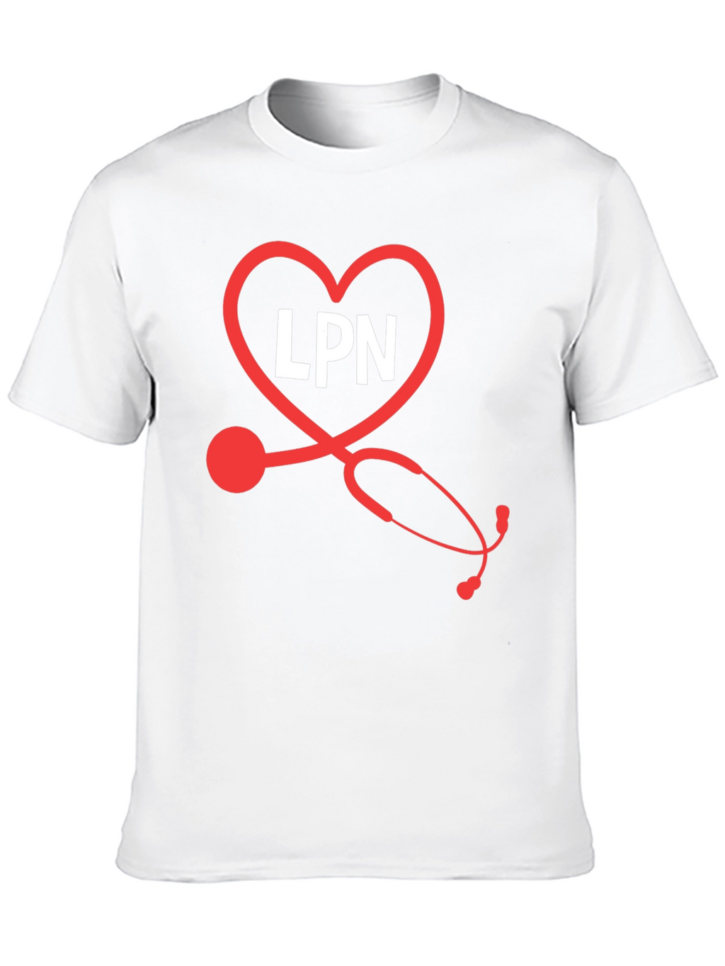 LPN Heart Stethoscope Black T-Shirt