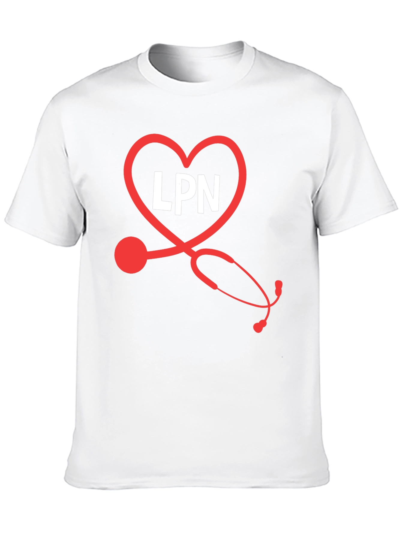 LPN Heart Stethoscope Black T-Shirt