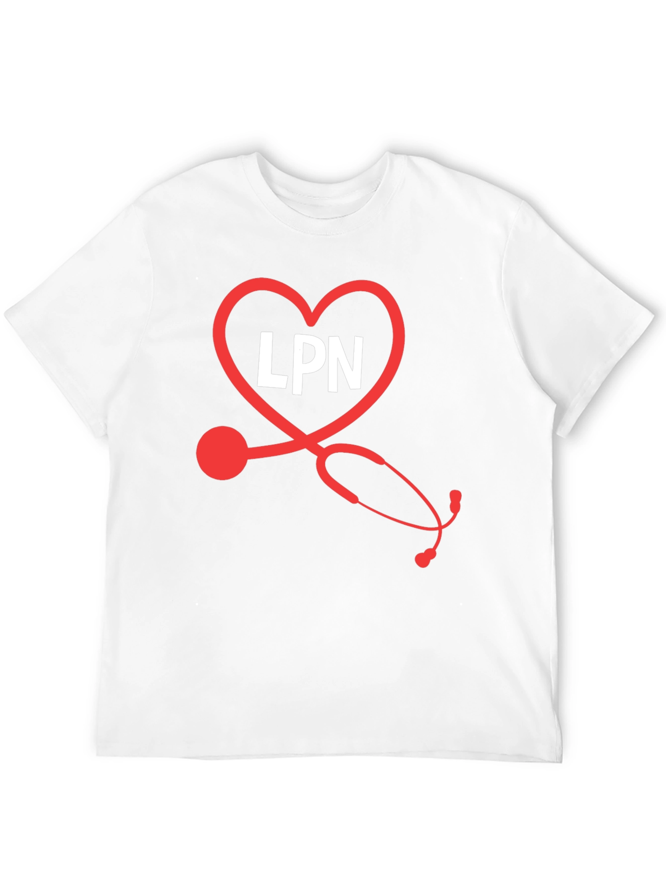 LPN Heart Stethoscope Black T-Shirt