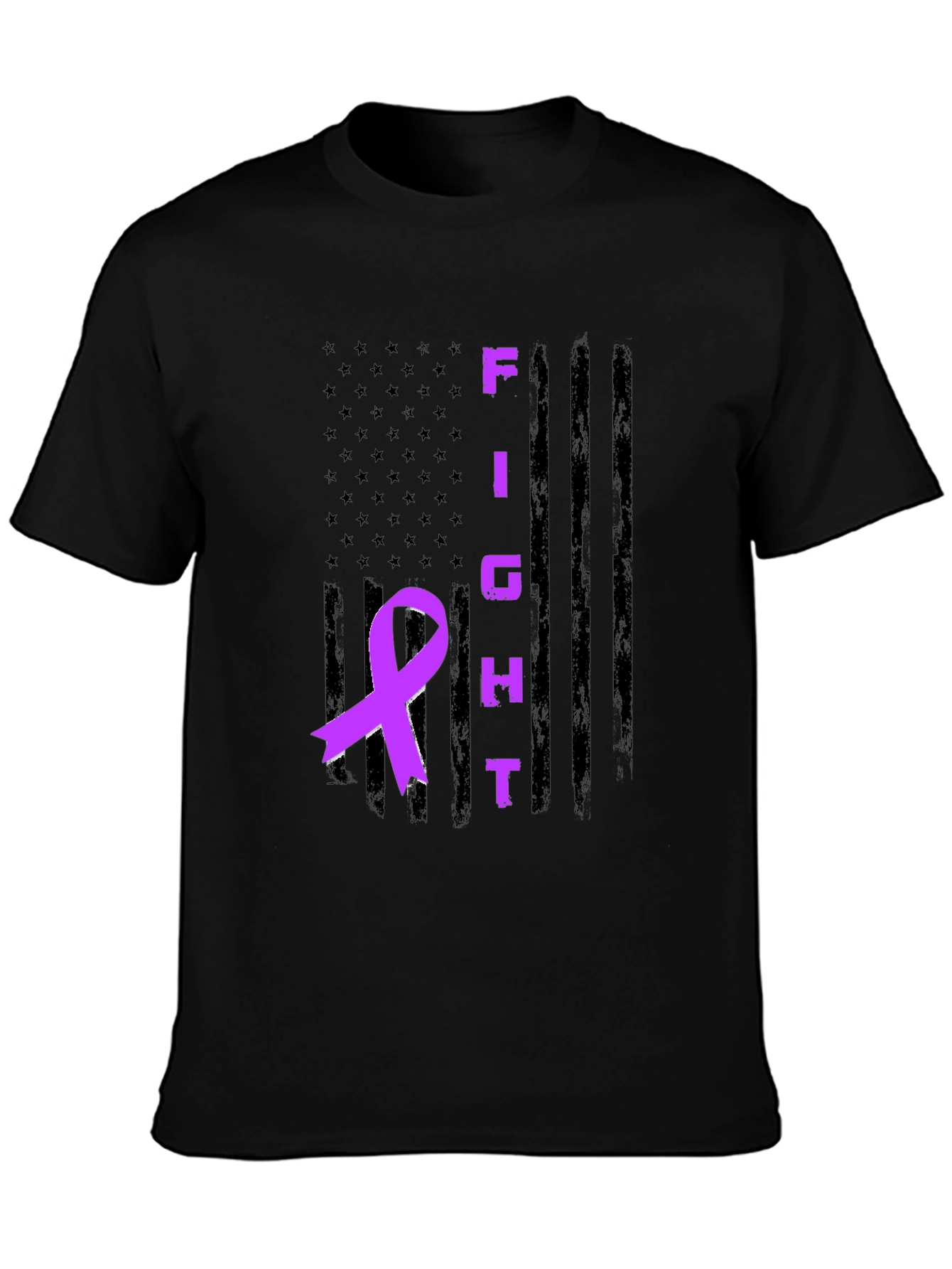 Fight Awareness Ribbon Graphic T-Shirt
