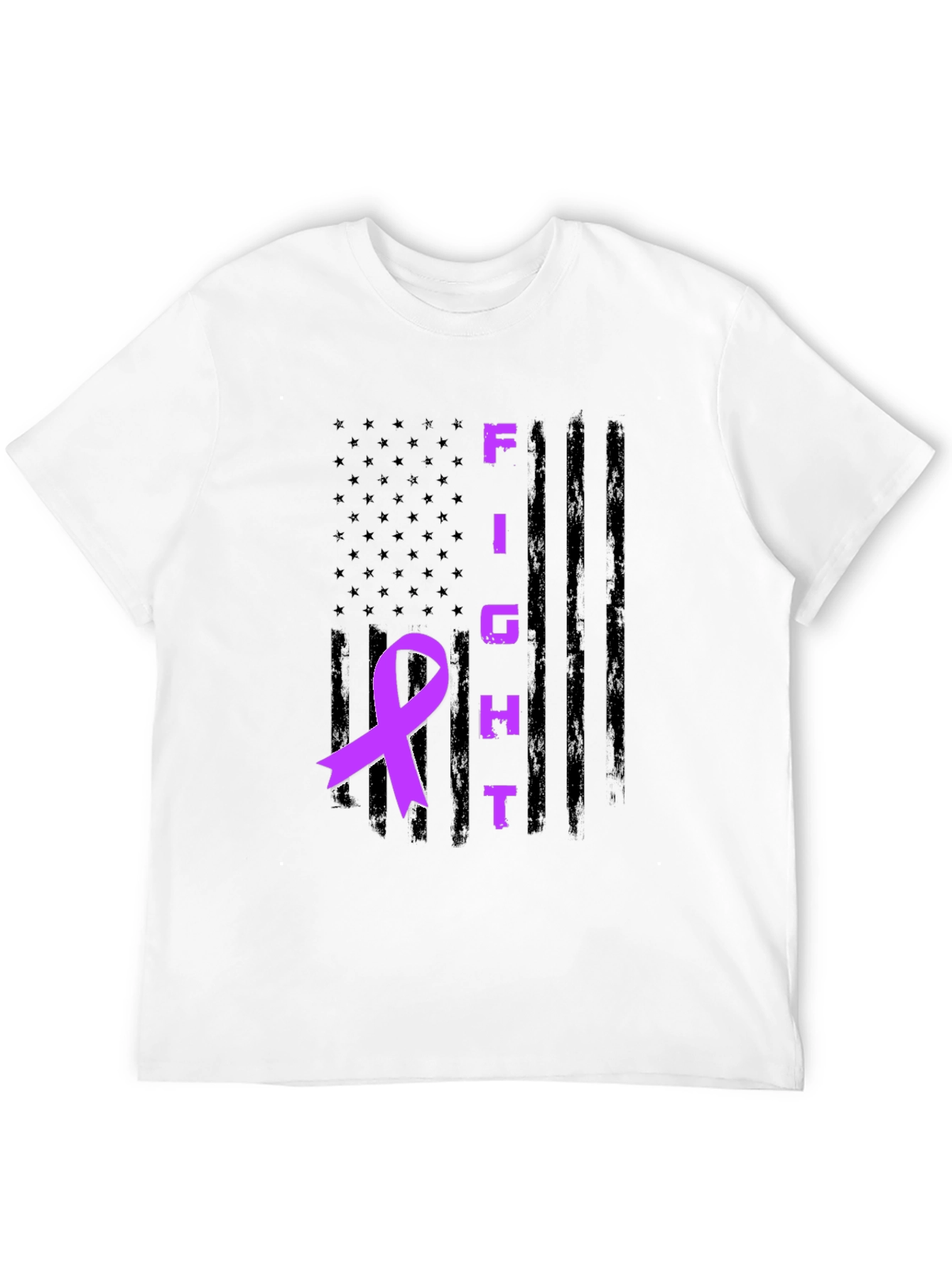 Fight Awareness Ribbon Graphic T-Shirt