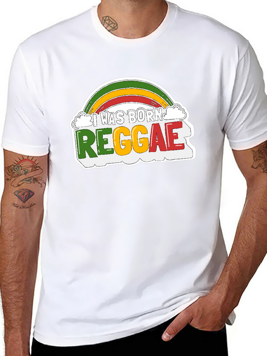 I Was Born Reggae Graphic Tee