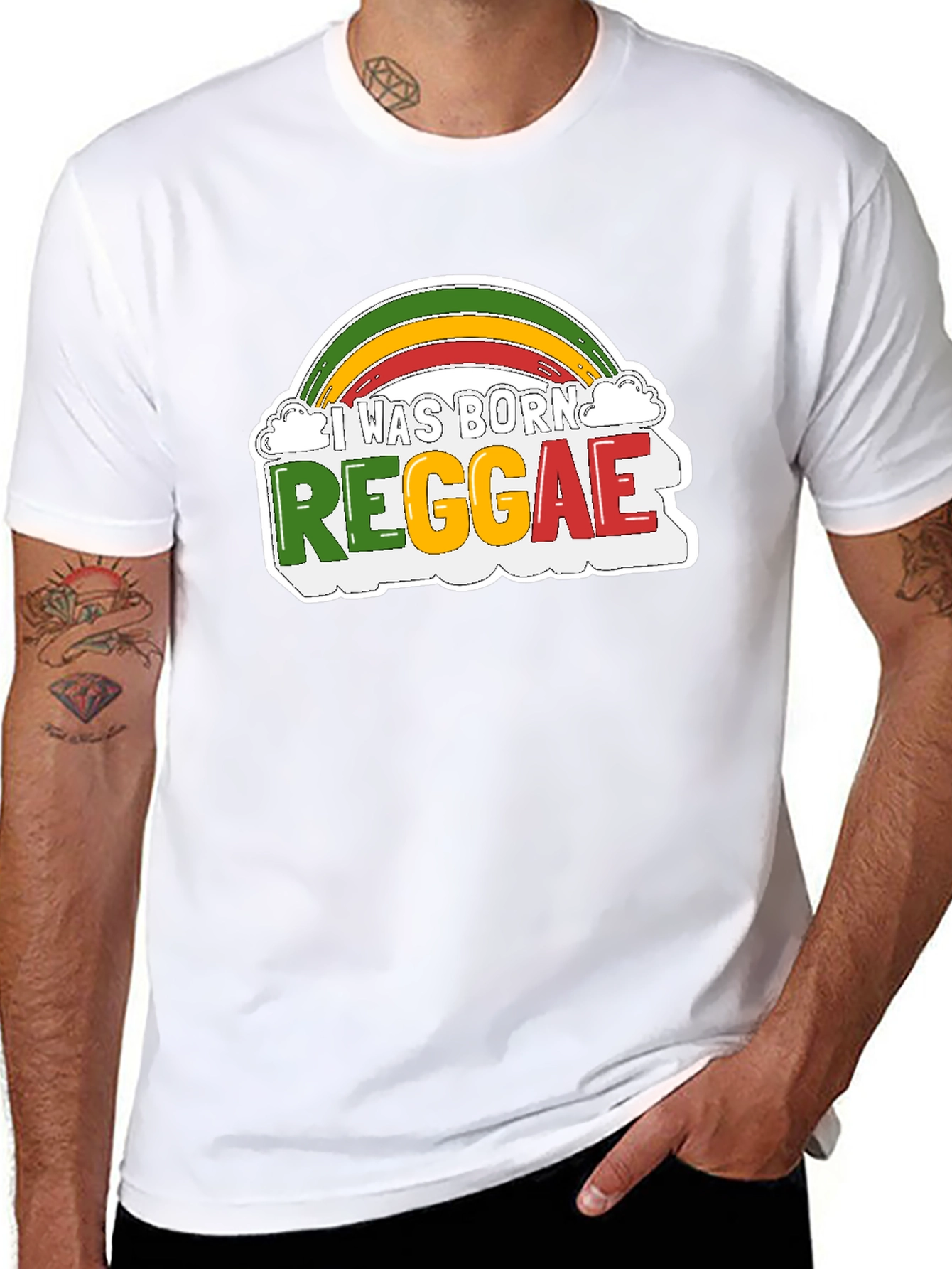 I Was Born Reggae Graphic Tee