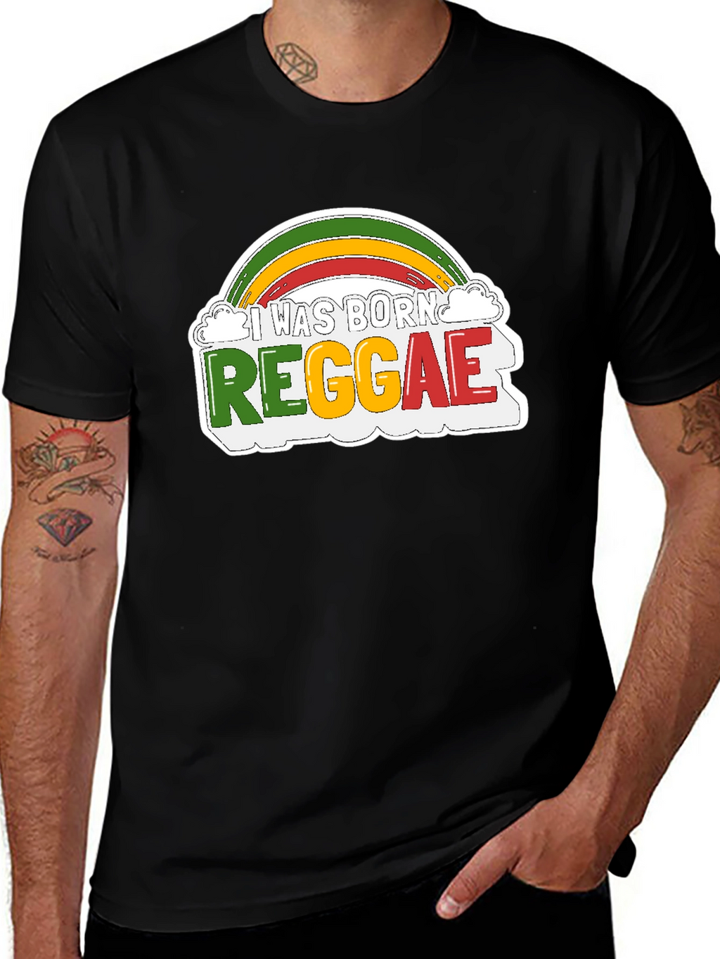 I Was Born Reggae Graphic Tee