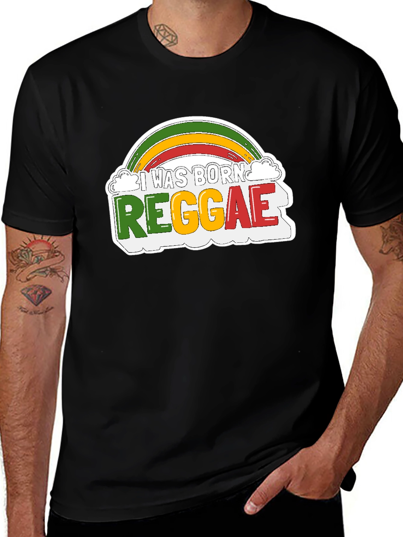 I Was Born Reggae Graphic Tee
