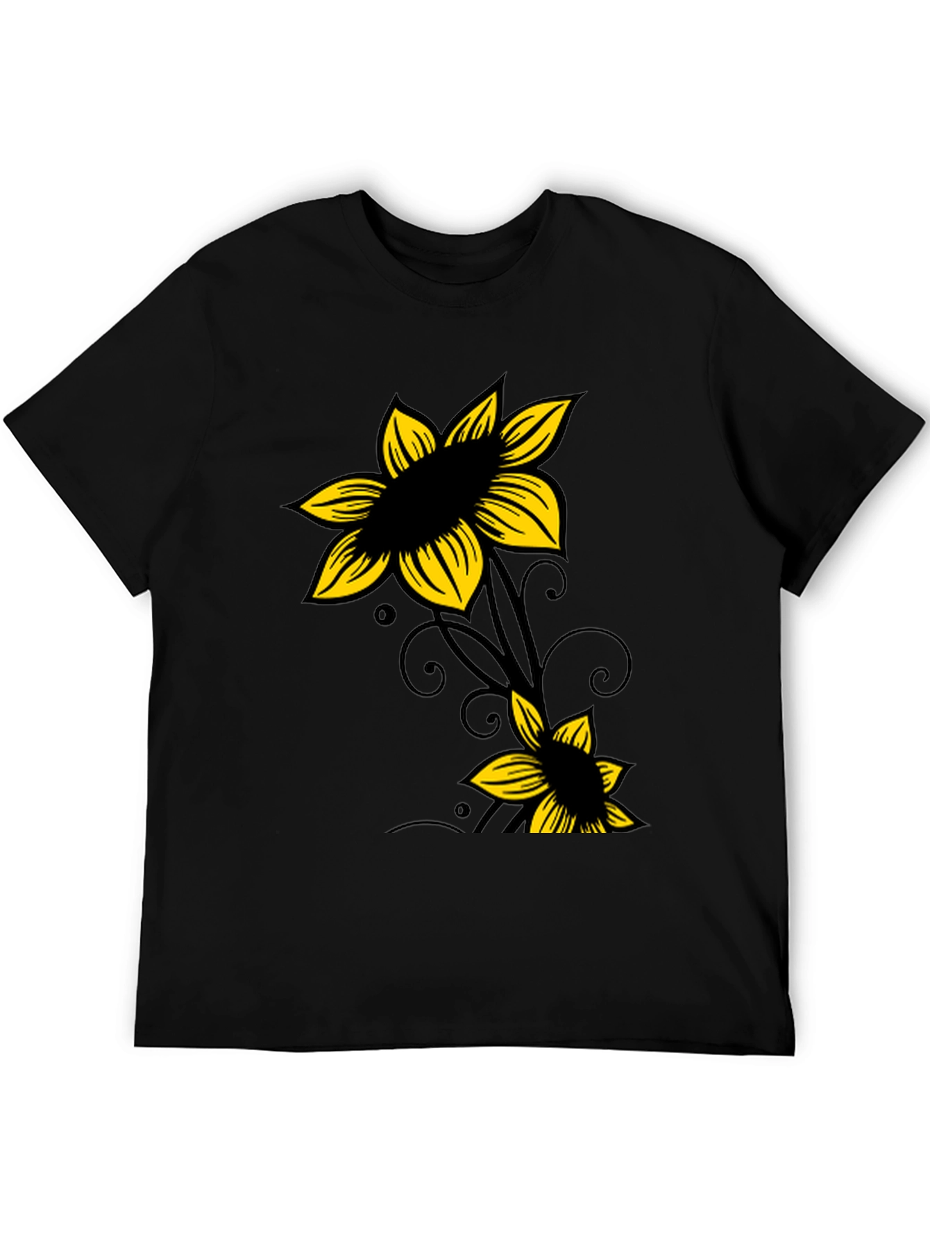 Black Floral Graphic Tee