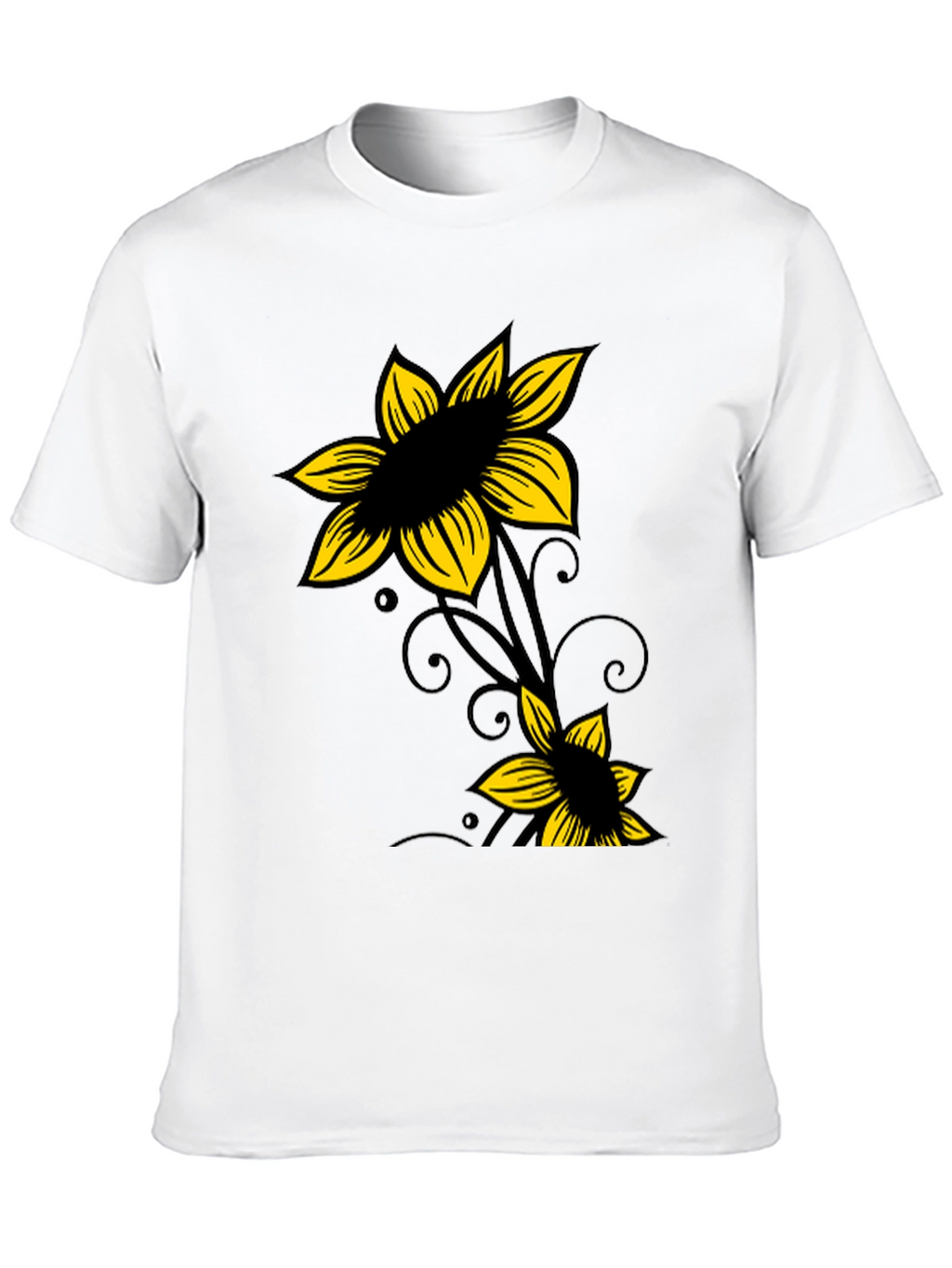 Black Floral Graphic Tee