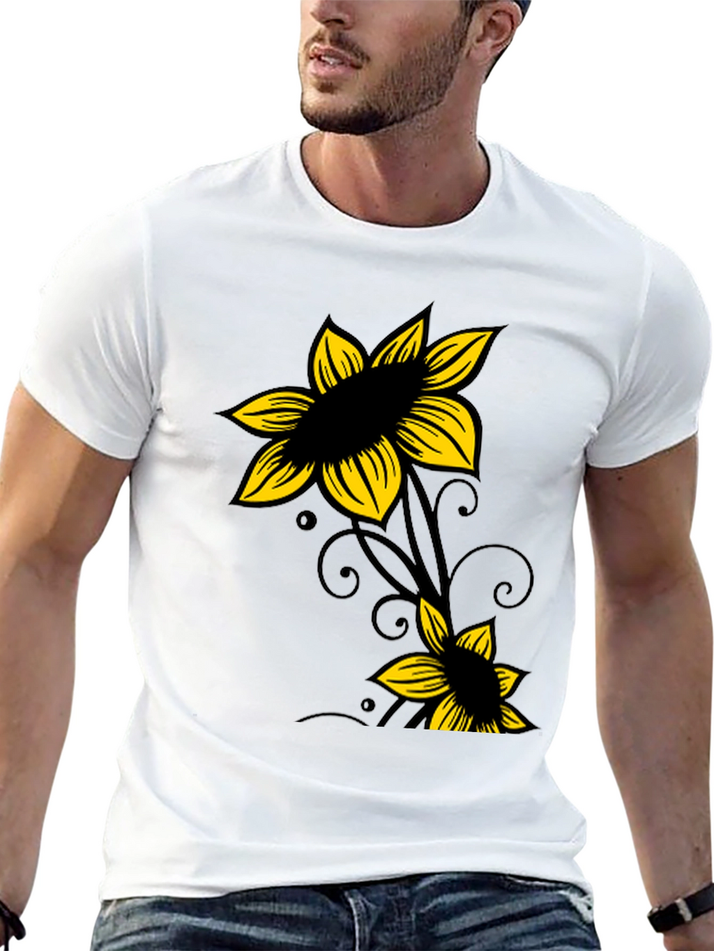 Black Floral Graphic Tee