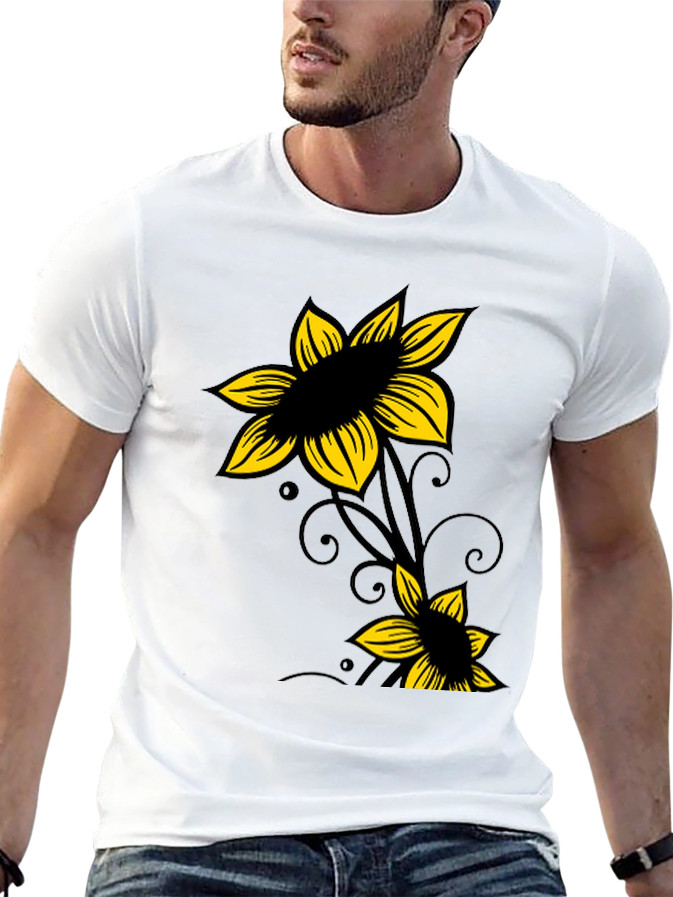 Black Floral Graphic Tee