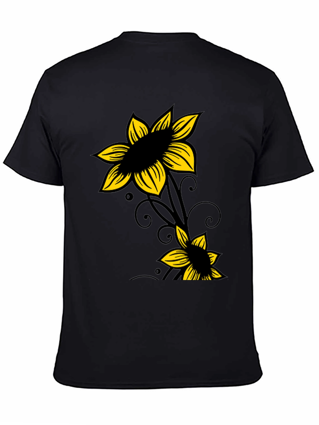 Black Floral Graphic Tee