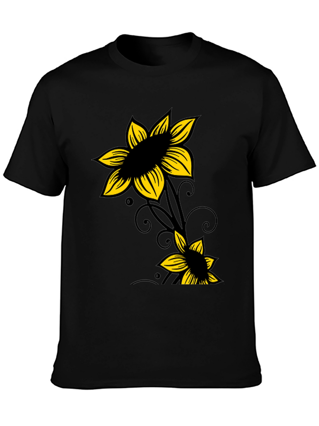 Black Floral Graphic Tee