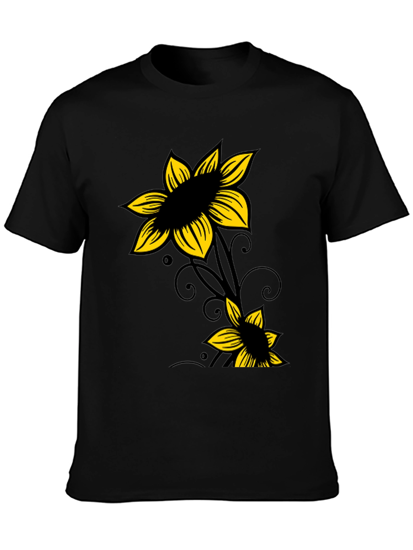 Black Floral Graphic Tee