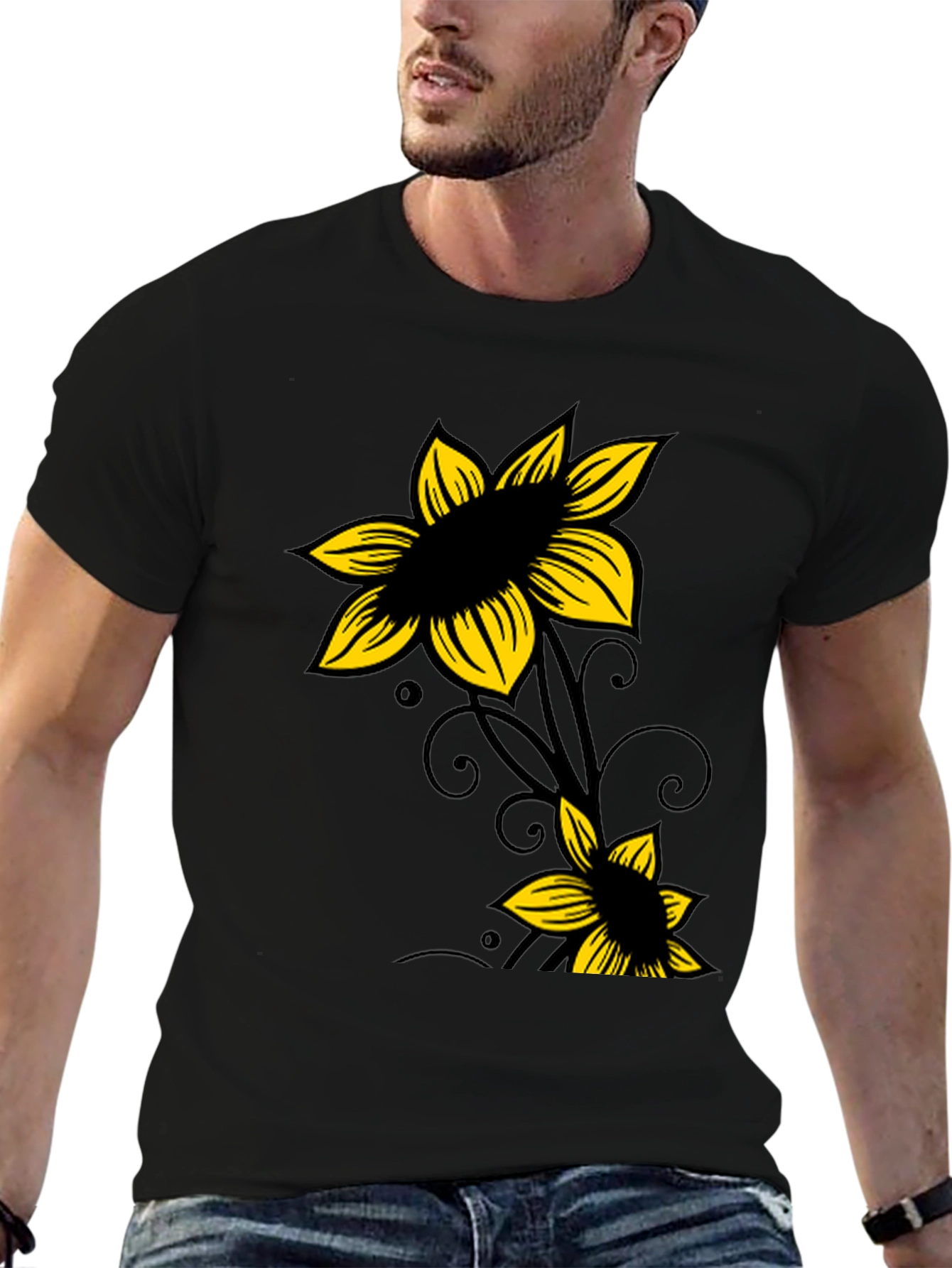 Black Floral Graphic Tee