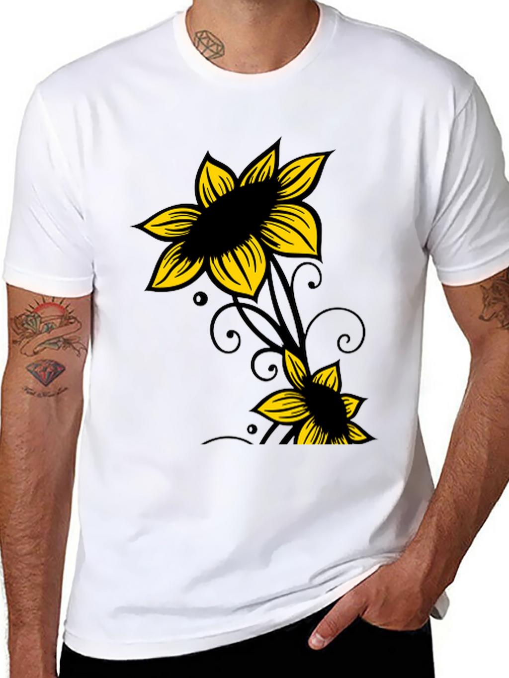 Black Floral Graphic Tee