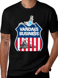 Vandals Business T-Shirt - Train & Bird Graphic