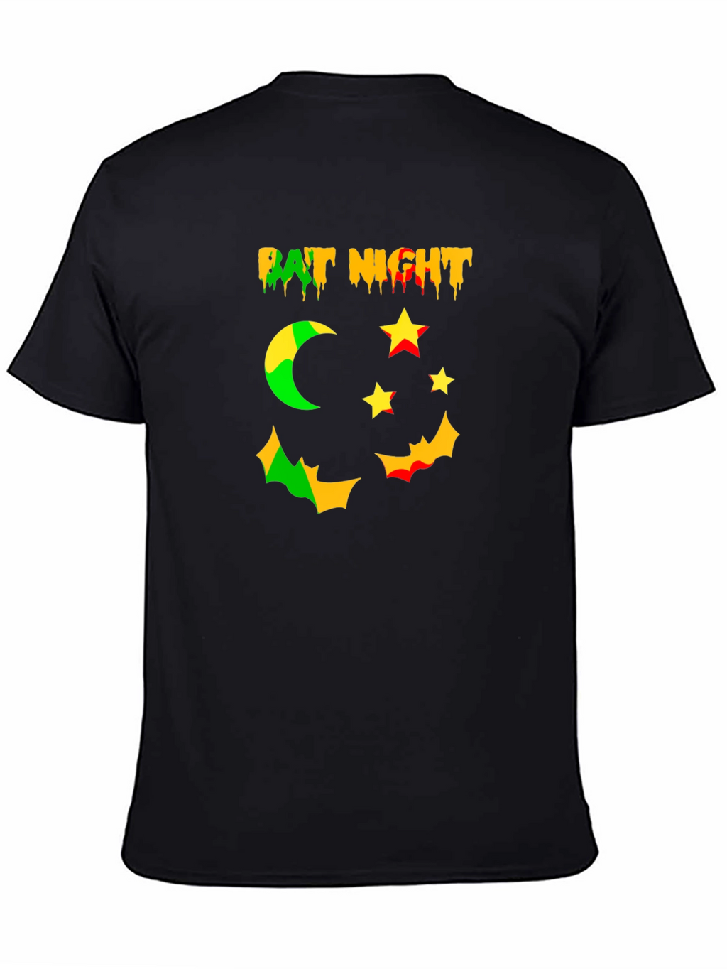 Bat Night Graphic Tee - Spooky Season Shirt
