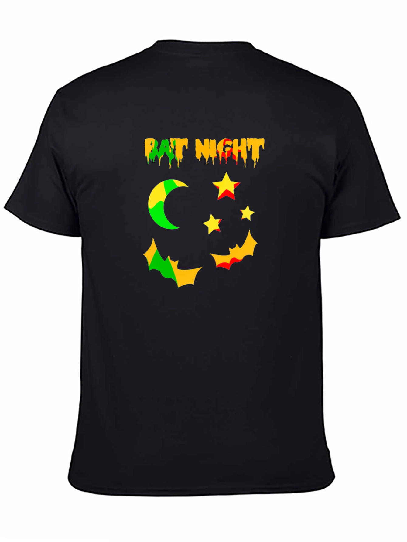 Bat Night Graphic Tee - Spooky Season Shirt