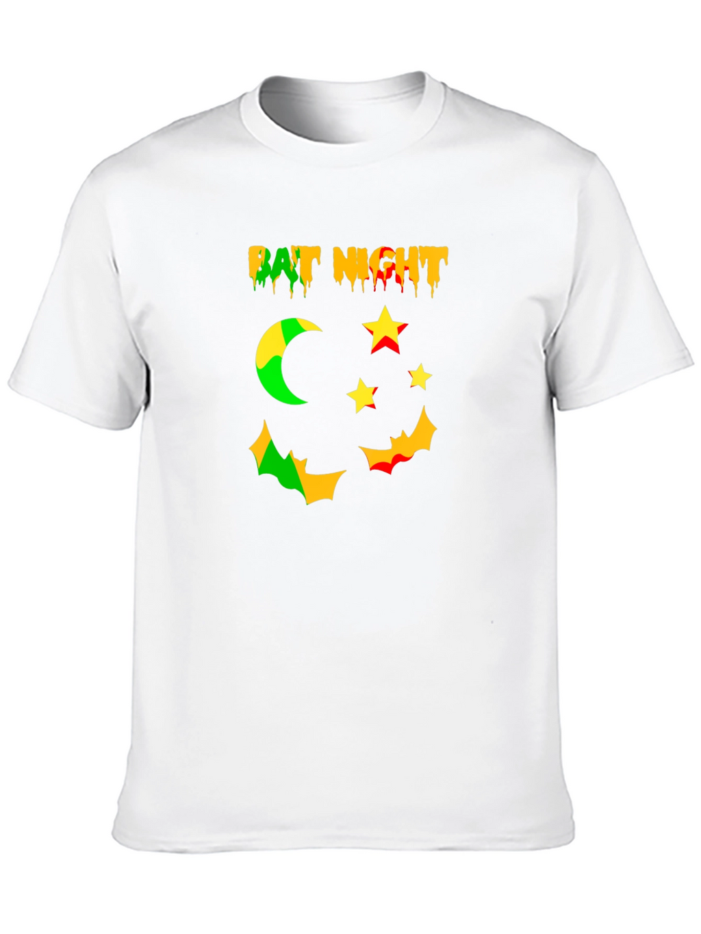 Bat Night Graphic Tee - Spooky Season Shirt