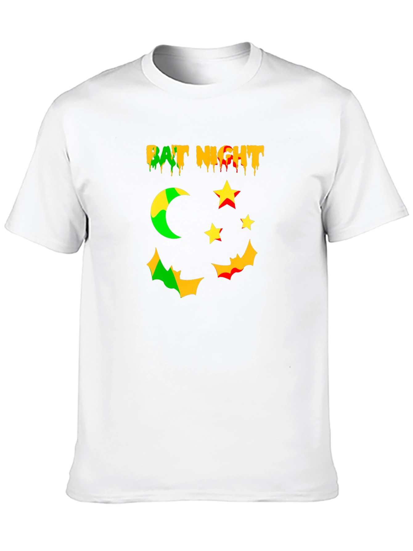 Bat Night Graphic Tee - Spooky Season Shirt