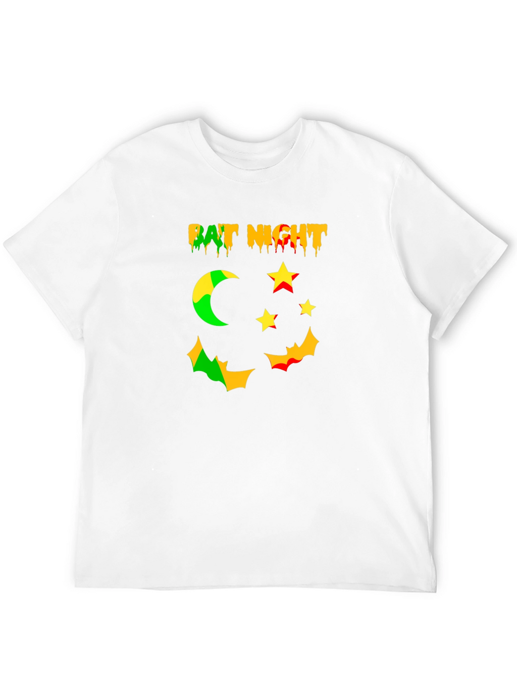 Bat Night Graphic Tee - Spooky Season Shirt