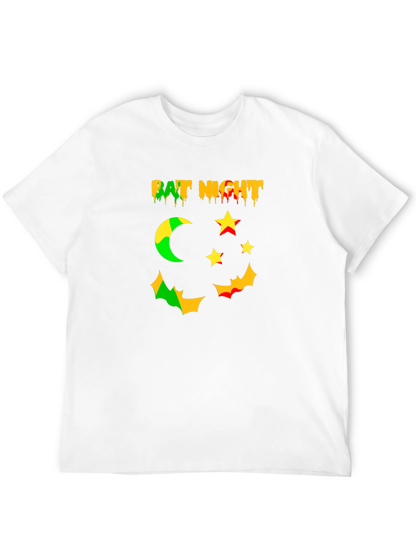 Bat Night Graphic Tee - Spooky Season Shirt