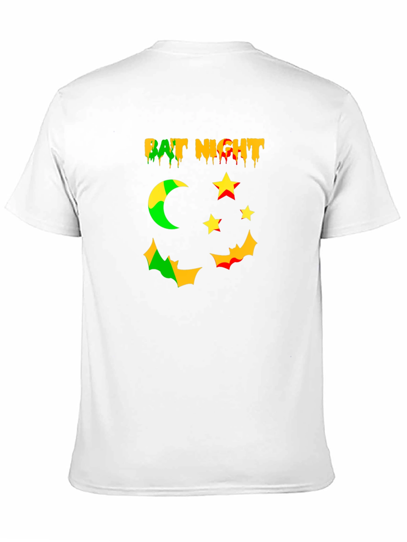 Bat Night Graphic Tee - Spooky Season Shirt