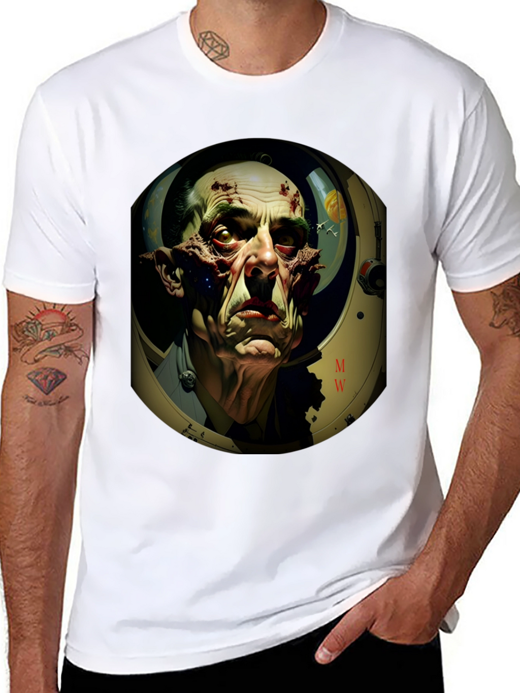 Horror Astronaut T-Shirt - Sci-Fi Graphic Tee