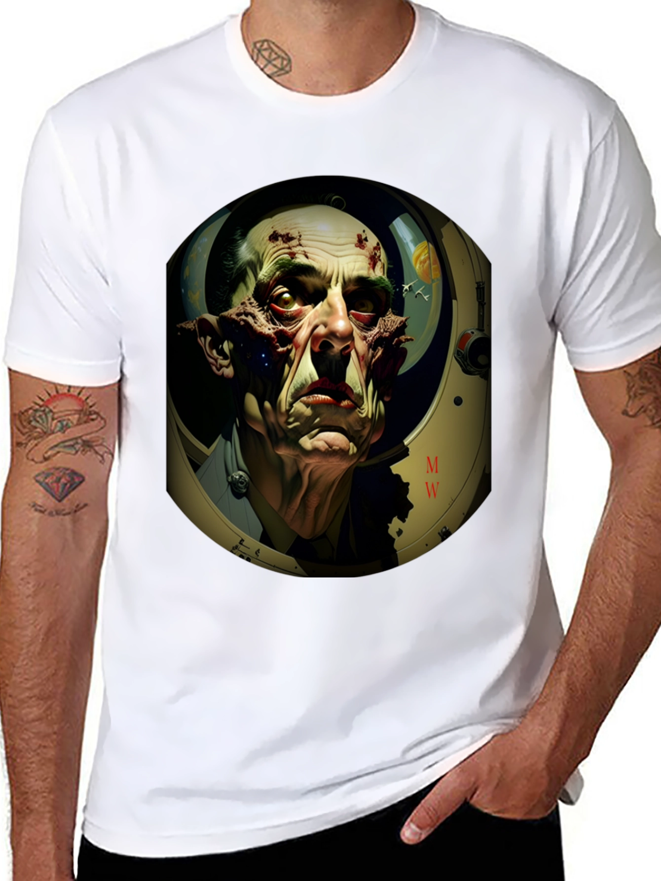 Horror Astronaut T-Shirt - Sci-Fi Graphic Tee