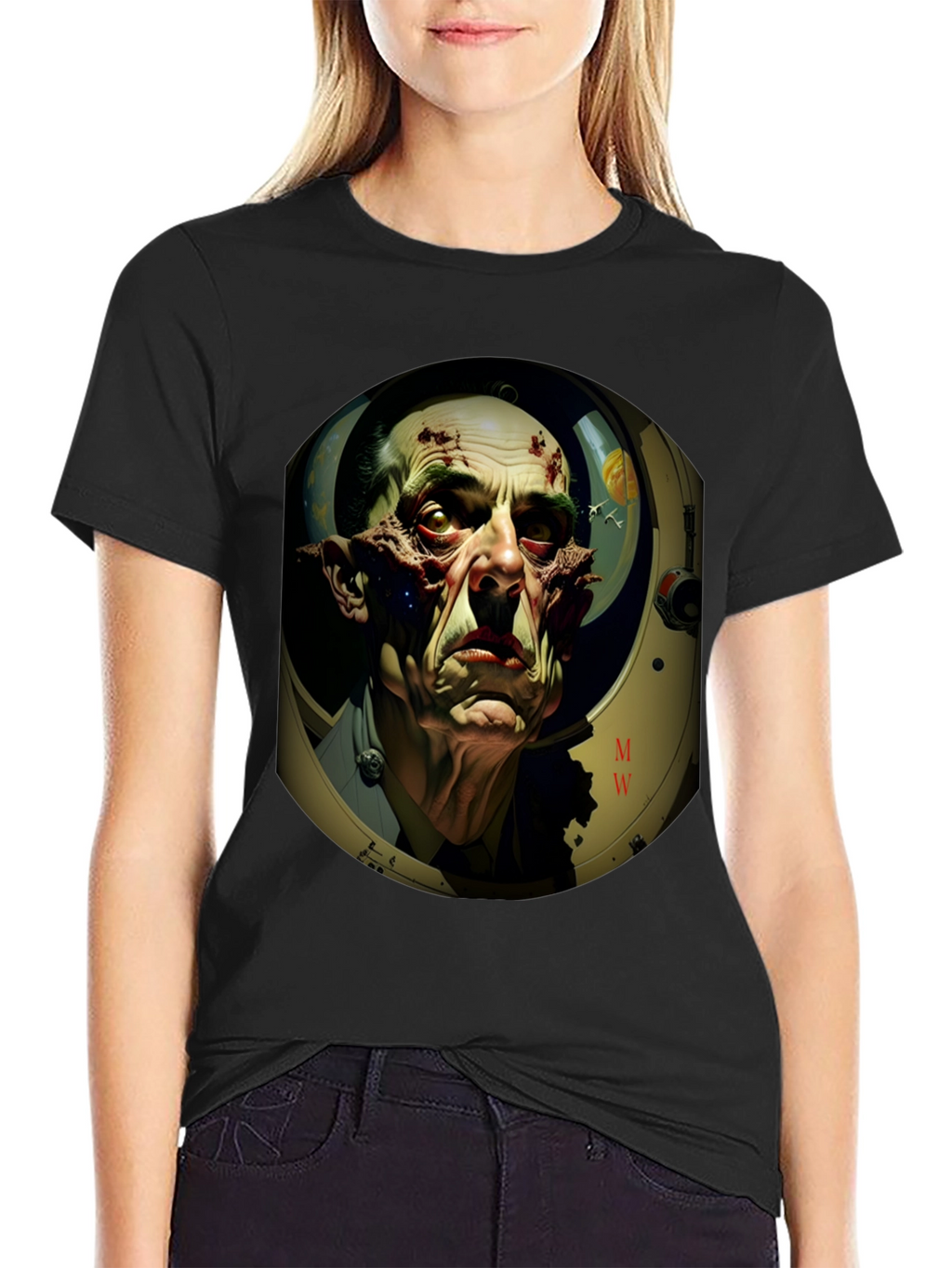 Horror Astronaut T-Shirt - Sci-Fi Graphic Tee