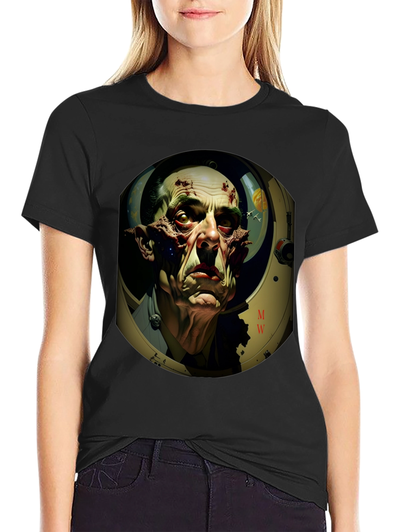 Horror Astronaut T-Shirt - Sci-Fi Graphic Tee