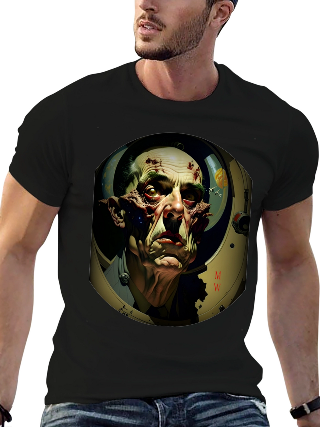 Horror Astronaut T-Shirt - Sci-Fi Graphic Tee
