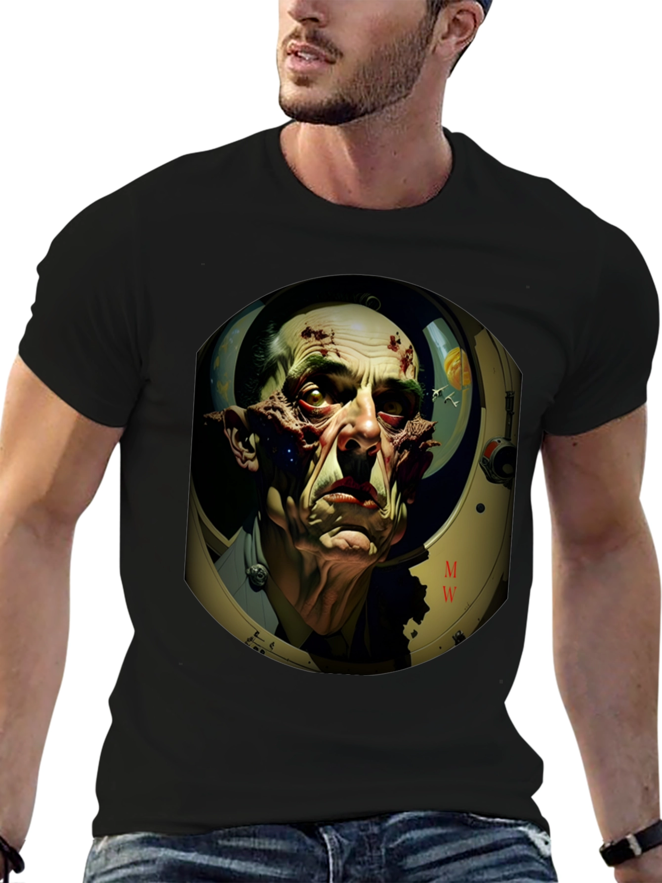 Horror Astronaut T-Shirt - Sci-Fi Graphic Tee