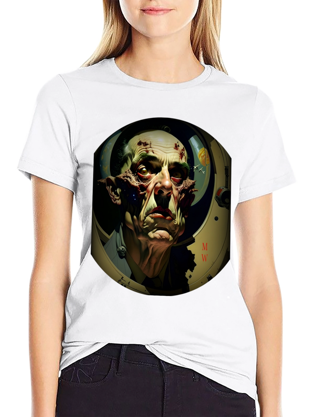 Horror Astronaut T-Shirt - Sci-Fi Graphic Tee