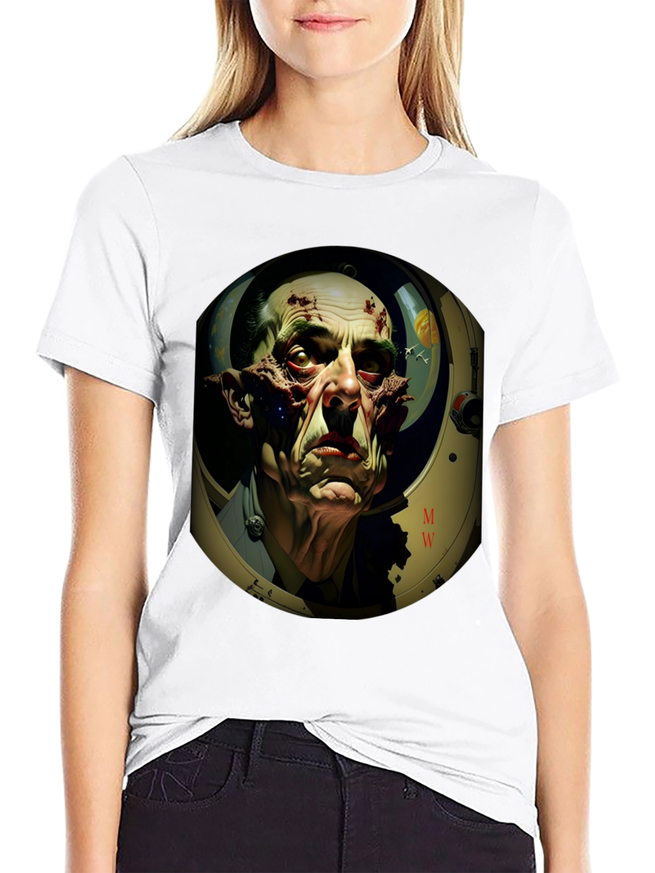 Horror Astronaut T-Shirt - Sci-Fi Graphic Tee