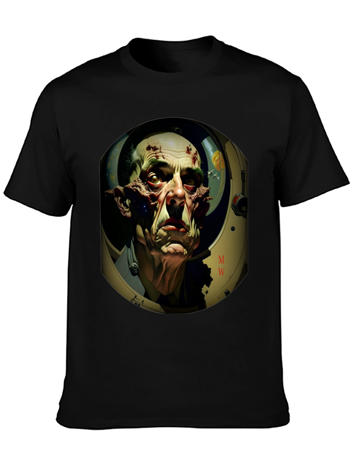 Horror Astronaut T-Shirt - Sci-Fi Graphic Tee