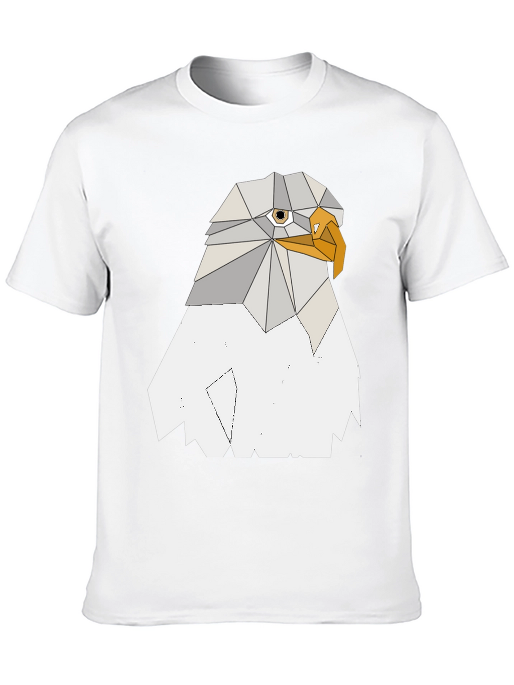 Geometric Eagle Graphic Tee - Cool Poly Art Design