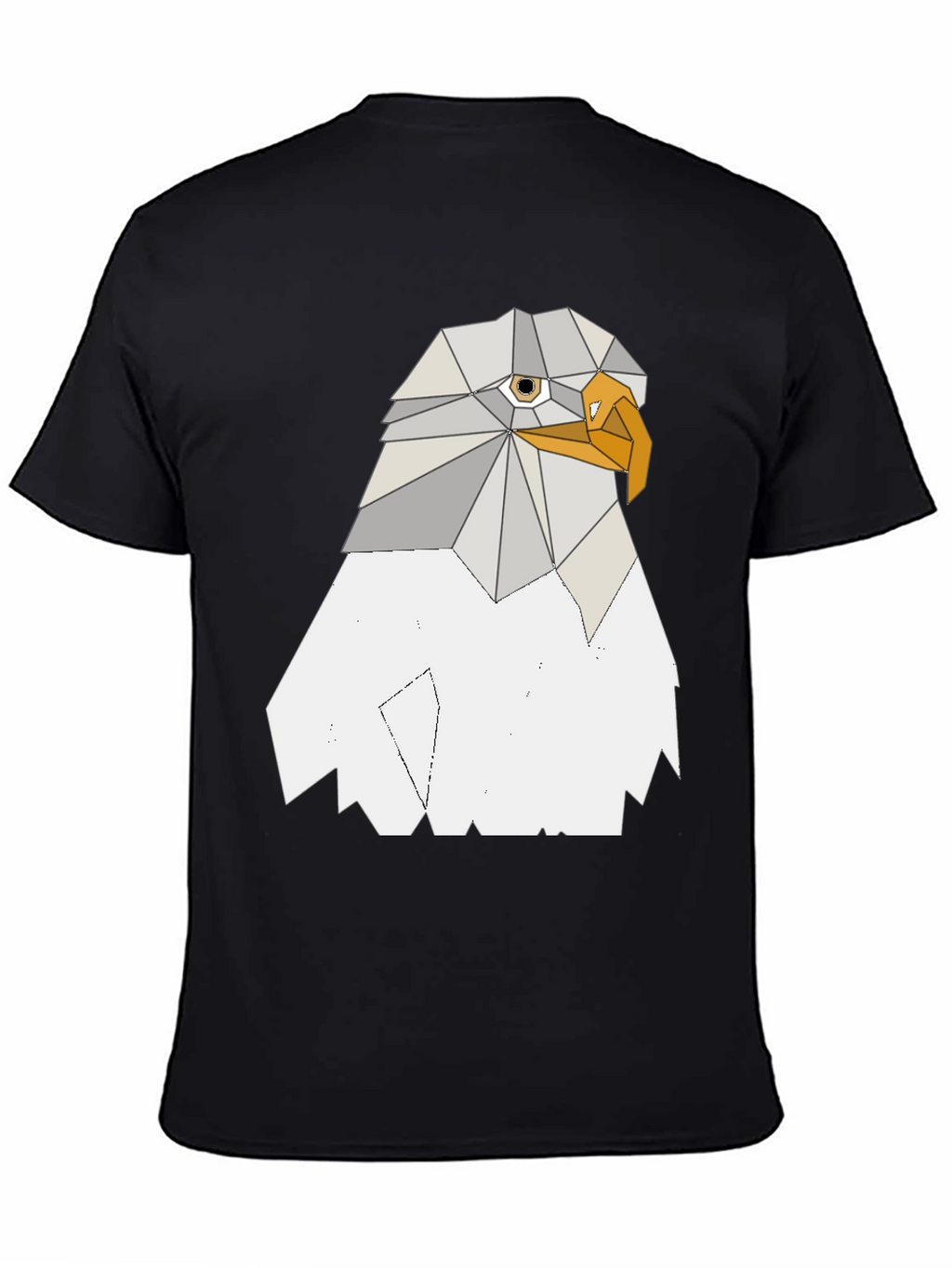 Geometric Eagle Graphic Tee - Cool Poly Art Design