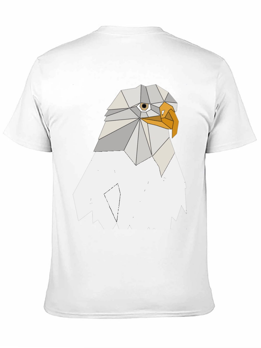 Geometric Eagle Graphic Tee - Cool Poly Art Design