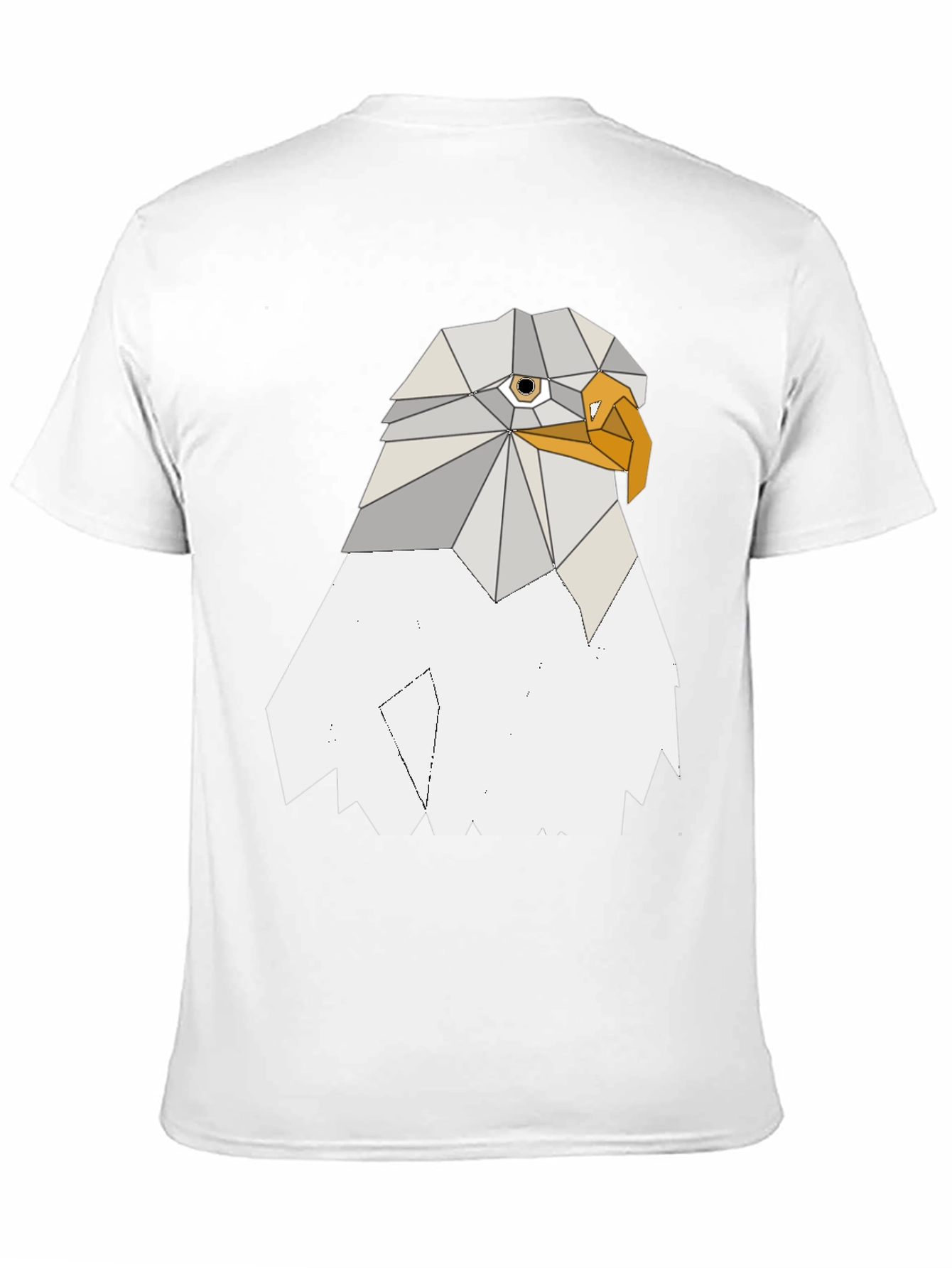 Geometric Eagle Graphic Tee - Cool Poly Art Design