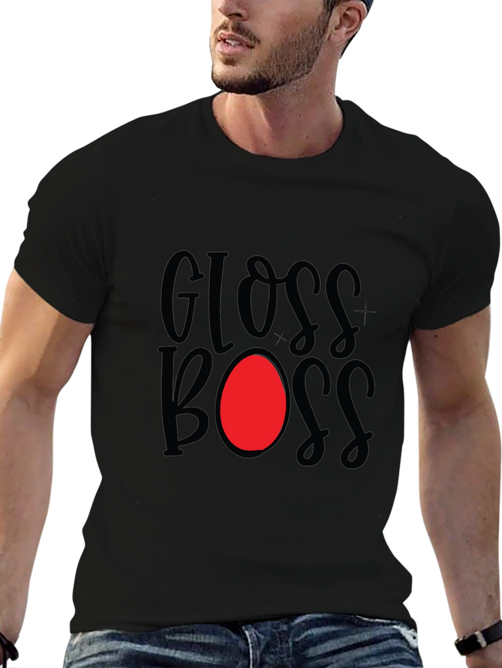 Gloss Boss Graphic Tee - Stylish Black T-Shirt