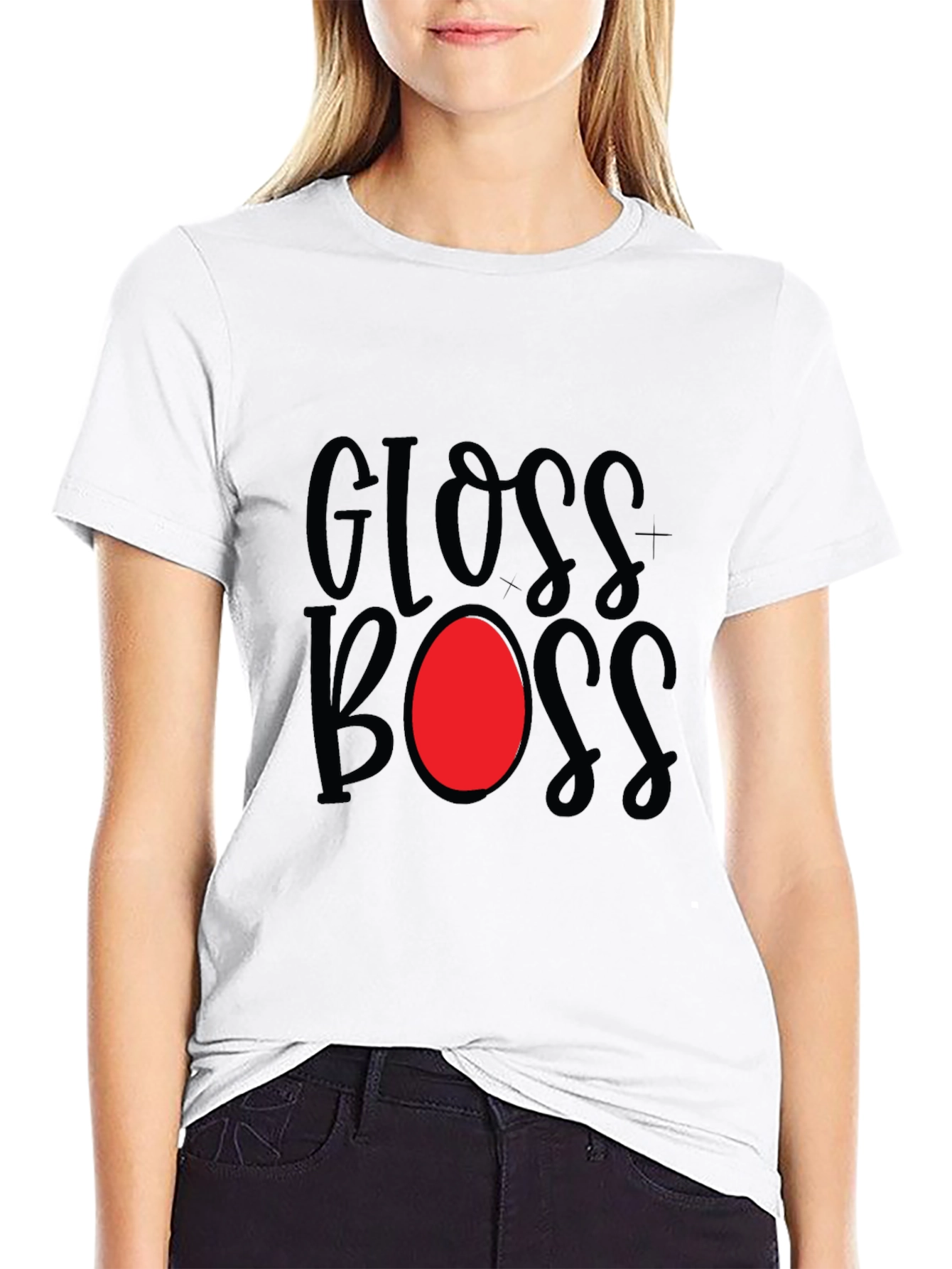 Gloss Boss Graphic Tee - Stylish Black T-Shirt