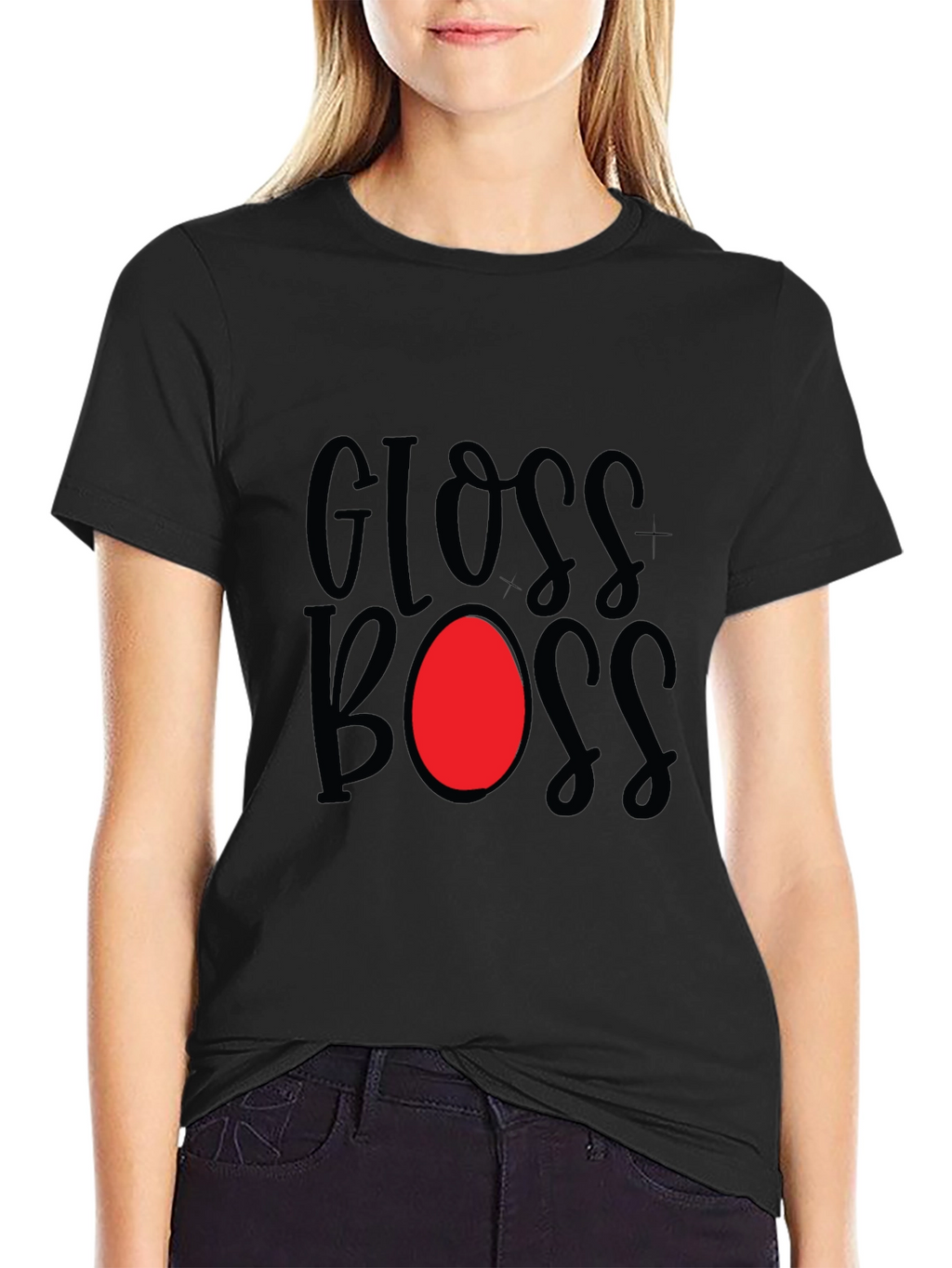 Gloss Boss Graphic Tee - Stylish Black T-Shirt