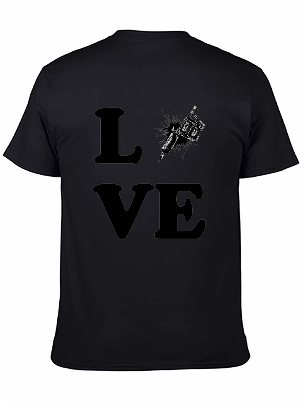 Tattoo LOVE Graphic Tee - Black Cotton T-Shirt