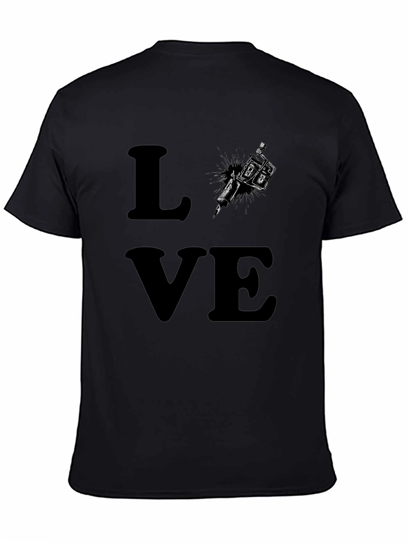 Tattoo LOVE Graphic Tee - Black Cotton T-Shirt