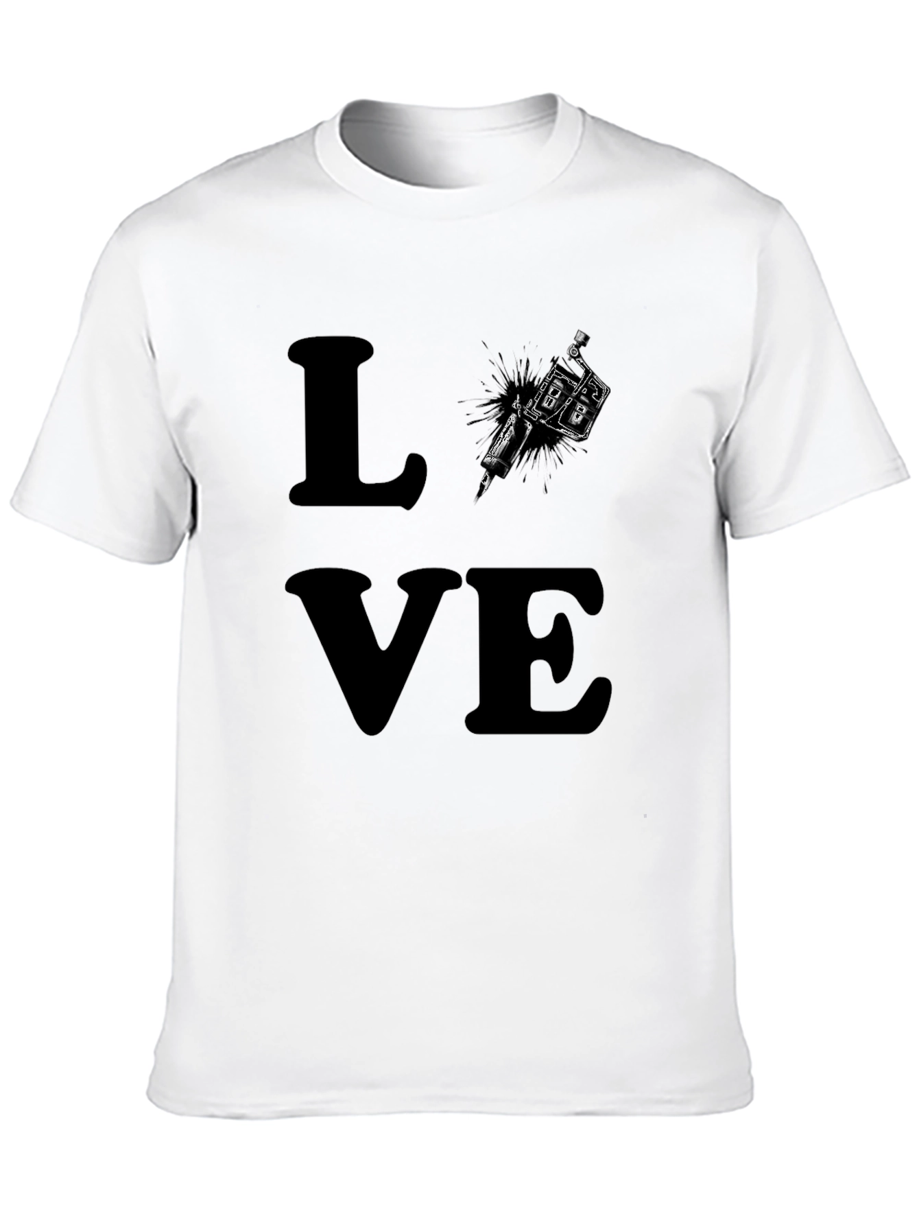 Tattoo LOVE Graphic Tee - Black Cotton T-Shirt