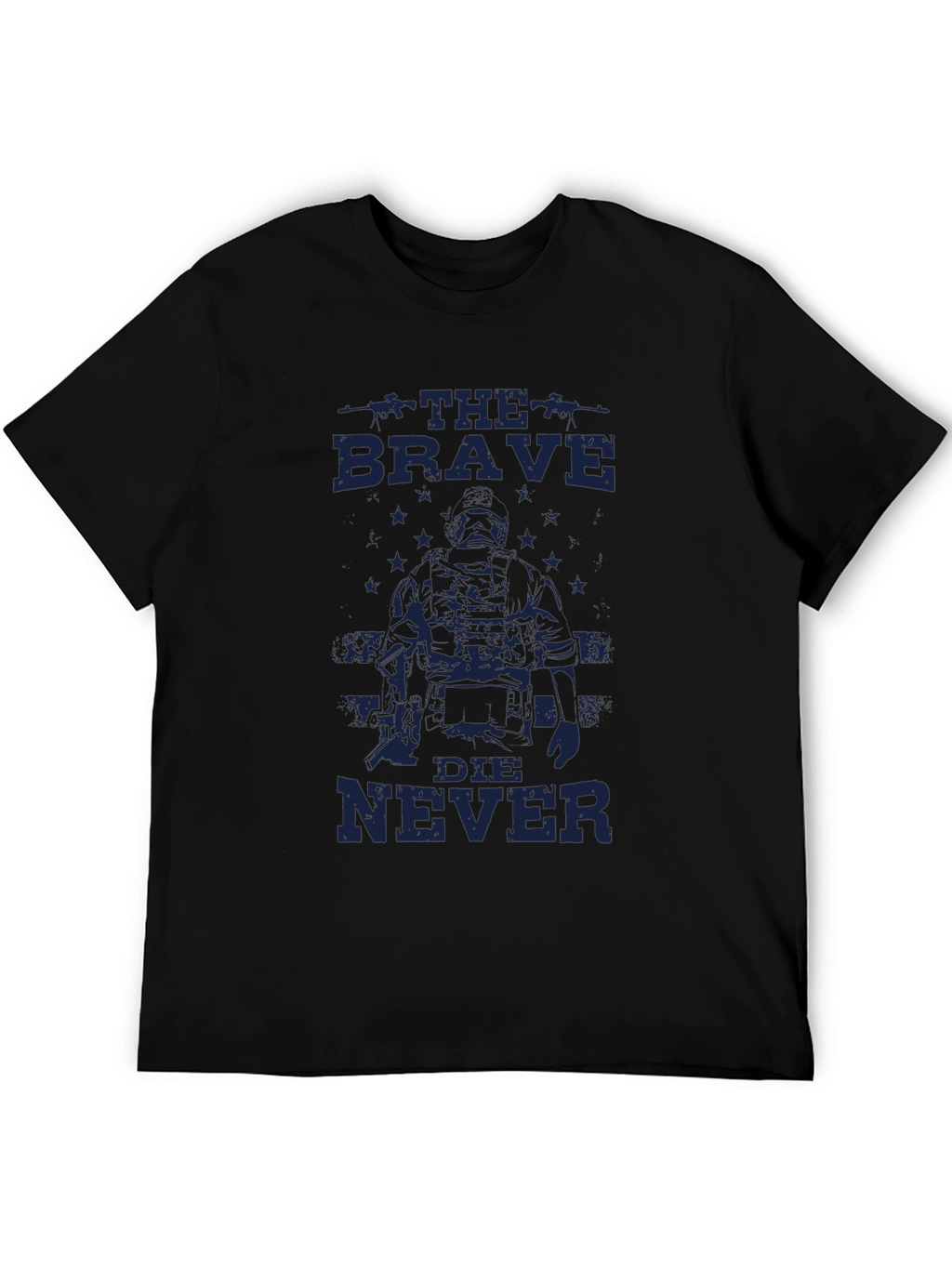 The Brave Die Never Graphic Tee - Black